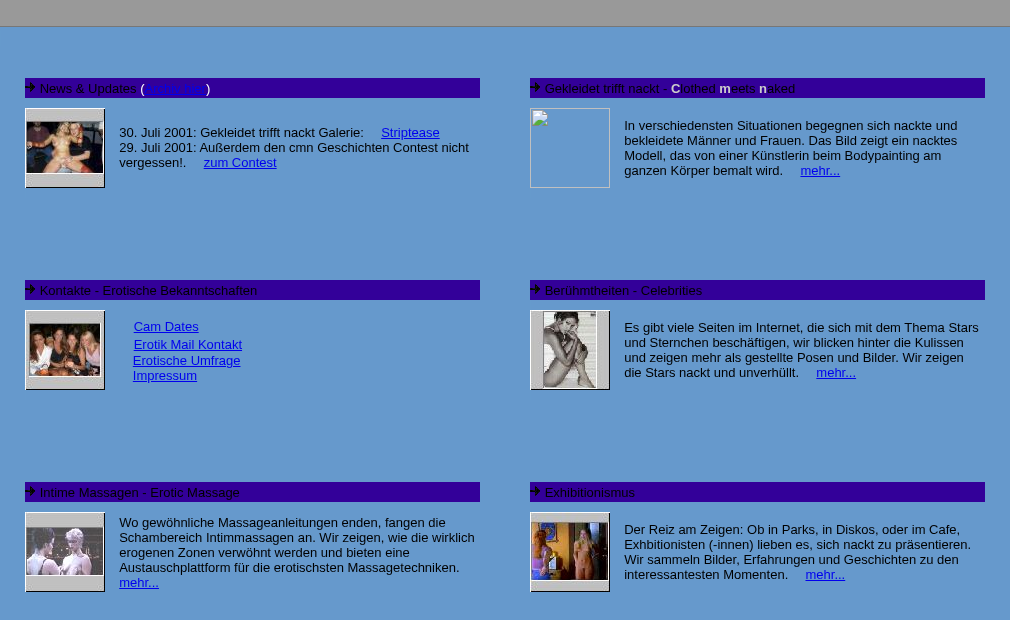 Schambereich im Sommer 2001, stahlblaues Design