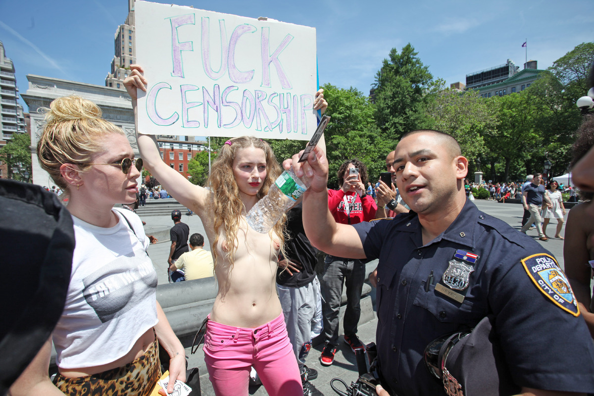 Topless Protest Uncensored